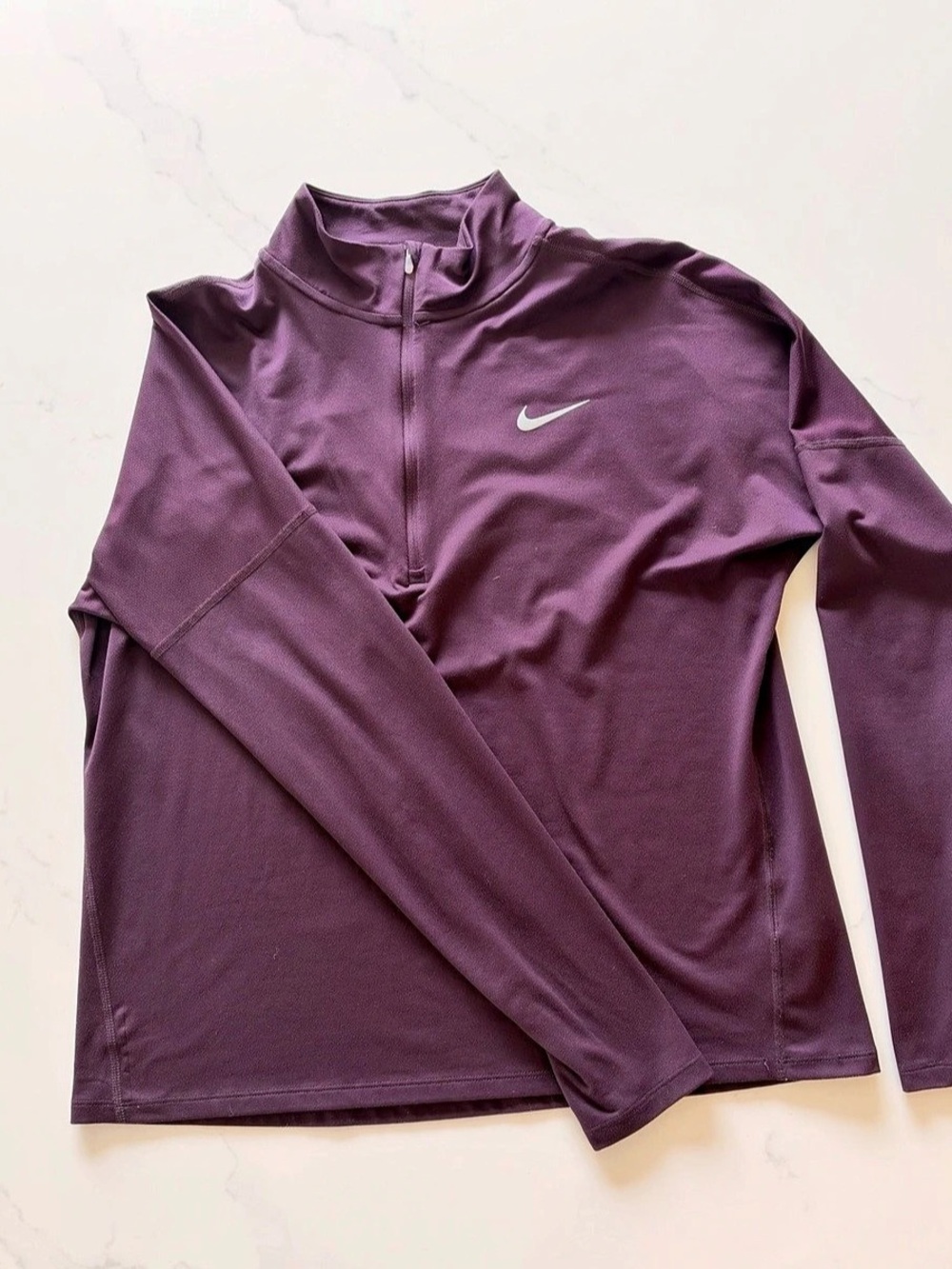 Nike Dri-FIT Running Half-Zip Pullover Purple Large